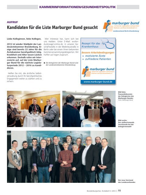 Ausgabe 05/2012 - Landesärztekammer Brandenburg