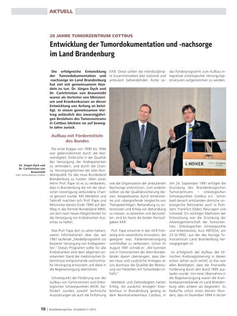 Ausgabe 05/2012 - Landesärztekammer Brandenburg