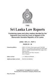 Sri Lanka Law Reports - LawNet