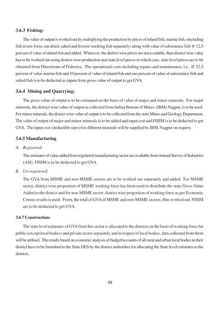 Annexure - Directorate of Economics and Statistics