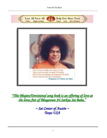 INDIAN BHAJANS - Sathya Sai Center of Austin