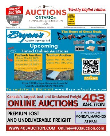 Woodbridge Advertiser/AuctionsOntario.ca - 2023-03-13