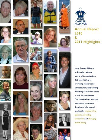 Annual Report 2010 & 2011 Highlights - Lung Cancer Alliance