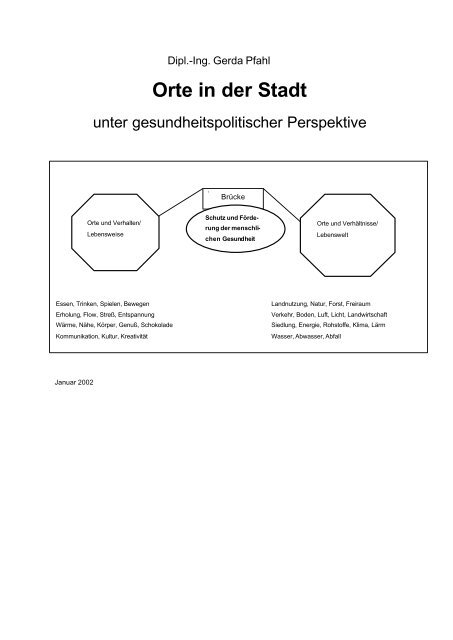 Orte in der Stadt - Kinder-Umwelt-Gesundheit