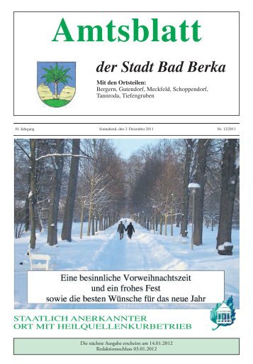 Amtsblatt der Stadt Bad Berka - Kurstadt Bad Berka
