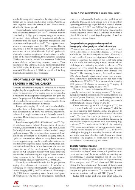 Management of stage Ⅳ rectal cancer - World Journal of ...