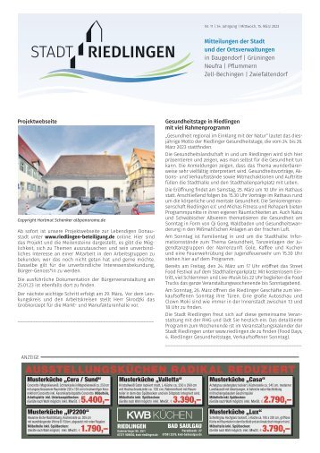 14.03.2023 Amtliches Mitteilungsblatt Riedlingen