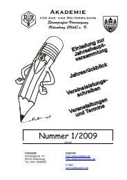 Ausgabe 1/2009 - Akademie AWeStO