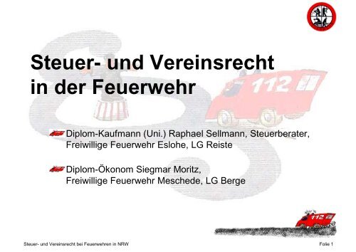 Steuer- und Vereinsrecht in der Feuerwehr