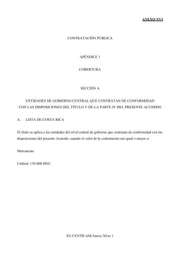 Anexo XVI: Contratación Pública - Ministerio de Comercio e Industrias