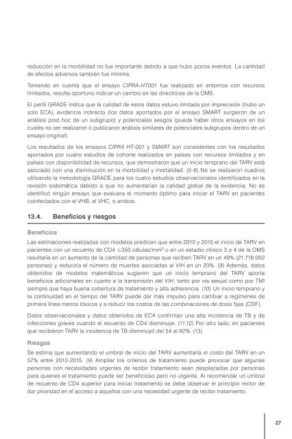 Tratamiento antirretroviral de la infección por el VIH - libdoc.who.int