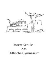 Unsere Schule - das Stiftische Gymnasium - Stiftisches Gymnasium