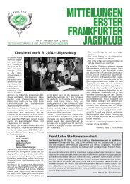 Klubabend am 9. 9. 2004 - Erster Frankfurter Jagdklub e.V.