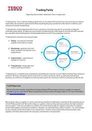 Trading Fairly - Tesco PLC