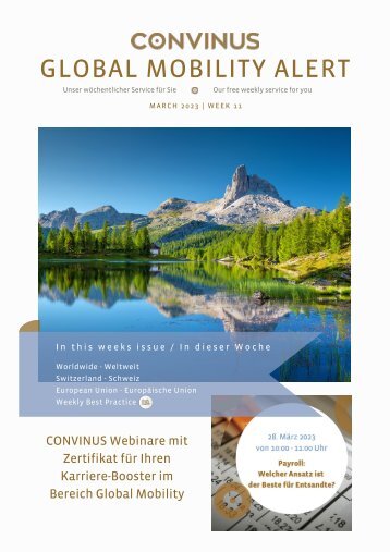 CONVINUS Global Mobility Alert - Week 11.2023 