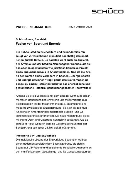 [PDF] Pressemitteilung :Fusion von Sport und Energie - PresseBox