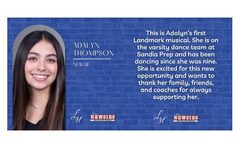 Newsies Bios
