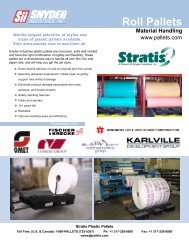 Material Handling Roll Pallets - Stratis Plastic Pallets