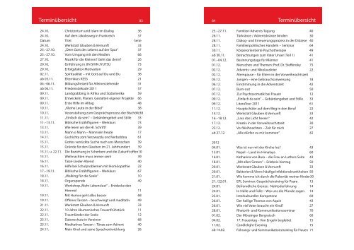 Programm der Katholischen Erwachsenenbildung Landkreis Tübingen e.V.