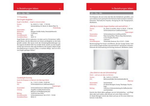 Programm der Katholischen Erwachsenenbildung Landkreis Tübingen e.V.