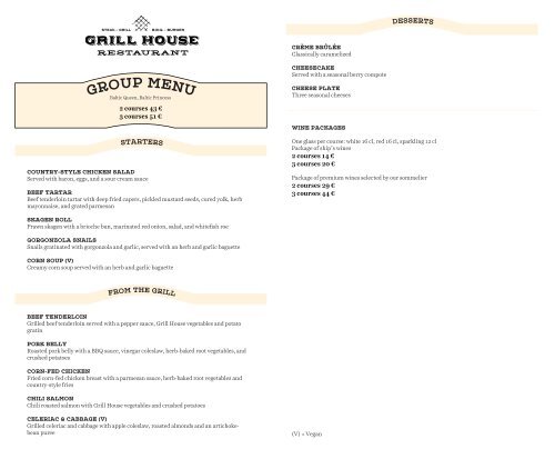 Grill House Group menu 2023 EN