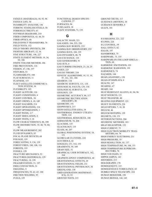 Scientific and Technical Aerospace Reports Volume 38 July 28, 2000