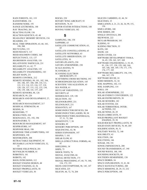 Scientific and Technical Aerospace Reports Volume 38 July 28, 2000