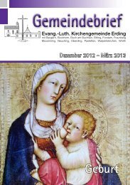 Gemeindebrief - Evang.-Luth. Kirchengemeinde Erding