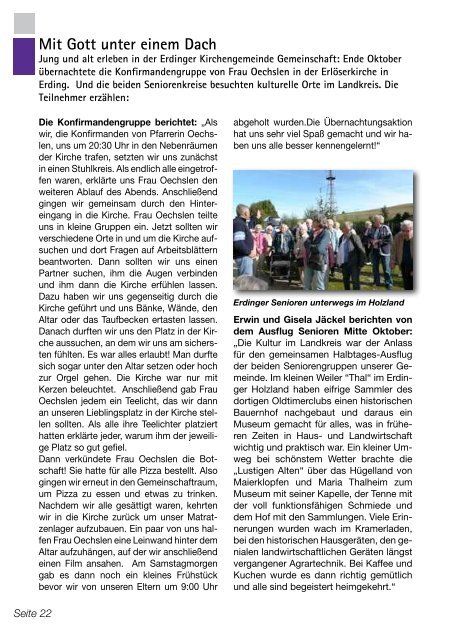 Gemeindebrief - Evang.-Luth. Kirchengemeinde Erding