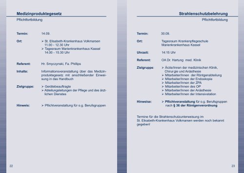 Marienkrankenhaus Kassel St. Elisabeth-Krankenhaus Volkmarsen