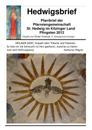 2012 Hedwigsbrief Pfingsten - Pfarrei St. Vinzenz Kitzingen