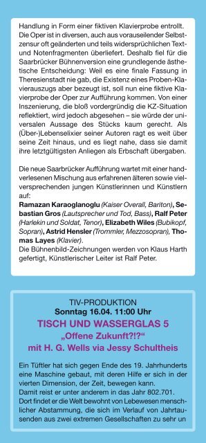 Theater im Viertel - April