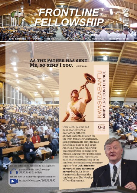 Frontline Fellowship News Edition 1 of 2023