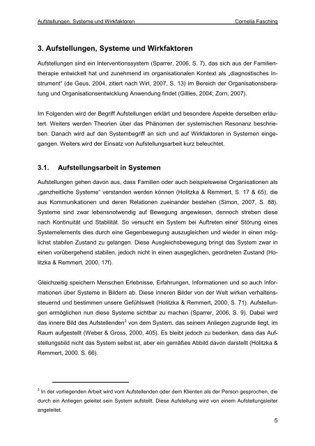 DIPLOMARBEIT - Österreichisches forum Systemaufstellungen