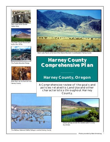 Harney County Comprehensive Plan - University of Oregon