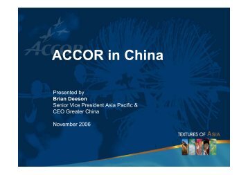 ACCOR in China