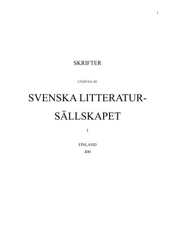 summary - Svenska litteratursällskapet i Finland rf.