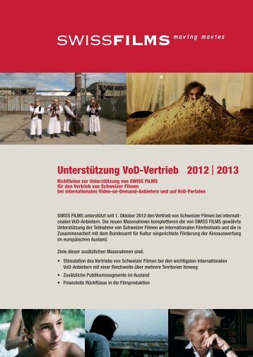 Richtlinien VoD-Vertrieb - Swiss Films