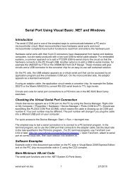 Serial Port Using Visual Basic .NET and Windows