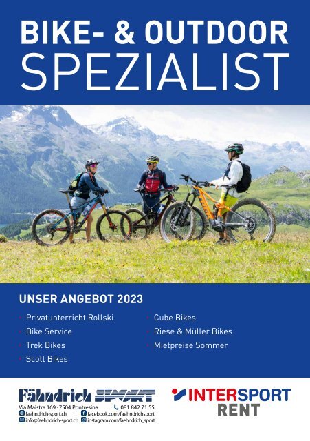 Fähndrich Sport Pontresina - Bike- & Outdoorspezialist 2023