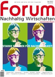 forum Nachhaltig Wirtschaften 04/2022. Zeit, die Stimme zu erheben und endlich zu handeln?  Mit dem Schwerpunkt: Globale Ziele und Klimaschutz