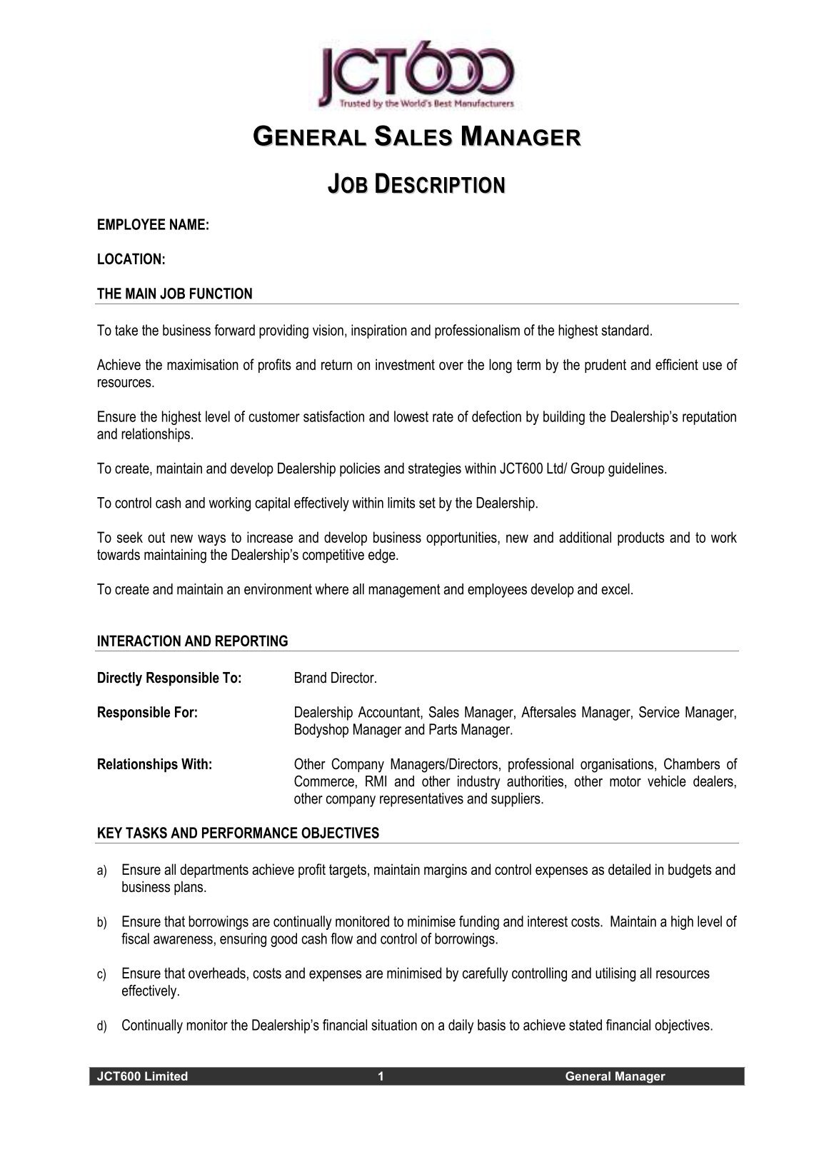 leasing manager job description