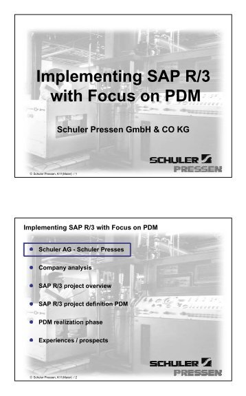 Schuler Presses - SEAL Systems