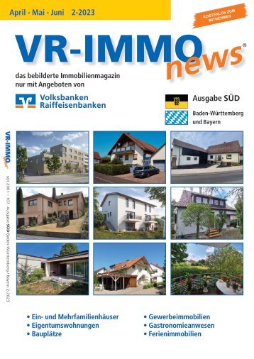 VR-IMMO news Süd Baden-Württemberg und Bayern 2-2023 April-Mai-Juni 2023