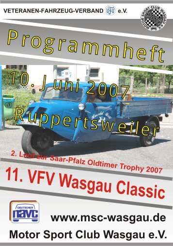 können Sie im Programmheft stöbern - Motor Sport Club Wasgau e.V.