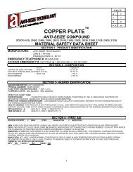 COPPER PLATE™ ANTI-SEIZE COMPOUND - Anti-Seize Technology