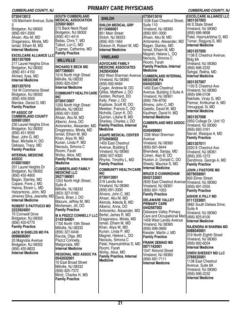 Table of Contents - Amerihealth Medicare