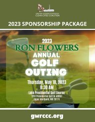 GWRCCC 2023 RON FLOWERS ANNUAL GOLF  OUTING SPONSORSHIP PACKAGE