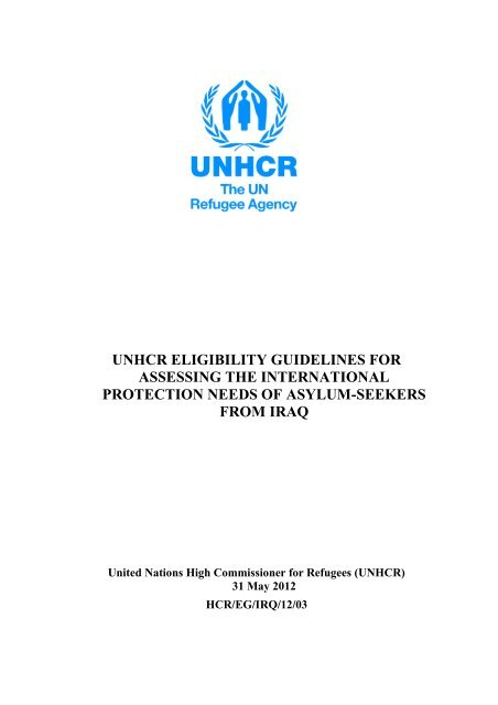 unhcr eligibility guidelines for assessing the international ... - ecoi.net