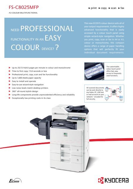 Kyocera FS-C8025MFP Brochure - Printerbase